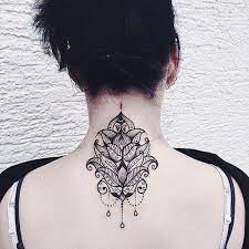 55 Attractive Back Of Neck Tattoo Designs For Creative Juice Neck Tattoos Women Back Of Neck Tattoo Neck Tattoo