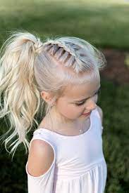 Ponytail And Braid Mix Hairstyles For Little Girls Little Girl Ponytails Dance Hairstyles Flower Girl Hairstyles