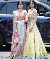 She sported a pink priyanka gupta lehenga. Janhvi Kapoor And Khushi Kapoor 5 Lehenga Ideas To Steal From The Stunning Sisters Check Photos