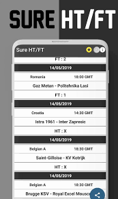 Ht/ft 100% fixed are very hard . Ht Ft Sure Fixed Matches Realtime 100 Sure Pour Android Telechargez L Apk