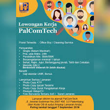 We would like to show you a description here but the site won't allow us. Informasi Lowongan Kerja Lkp Palcomtech Sudirman Karir Palcomtech