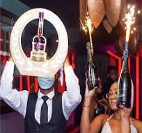 COURVOISIER Led Acrylic Guitar Shape Bottle Presenter