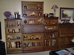 Antique Globe Wernicke Bookcases Used To Display Copper Collectibles Bookcase Bookcases For Sale Leaded Glass Door