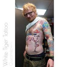 The thinking out loud singer added to his collection of body art on his back in ed had rings tattooed on his back and plans to add his future kids' handprints inside each circle.credit: Ed Sheeran News Fanpage On Twitter Whitetigertattooqueenstown Throw Back To The Time Scott Got To Make A Tattoo For Ed Sheeran Gonzorocket8