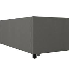 Discovery world bookcase captains bed. Realrooms Alden Platform Bed With Storage Drawers King Size Frame In Gray Linen 4364449