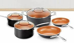 Gotham Steel Original Copper 8 Piece Ceramic Non Stick Cookware Set In 2020 Cookware Set Gotham Steel Ceramic Non Stick