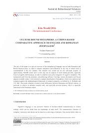 Piata muncii reprezinta locul de intalnire a cererii cu oferta de munca. Pdf Culture Bound Metaphors A Corpus Based Comparative Approach To English And Romanian Journalese