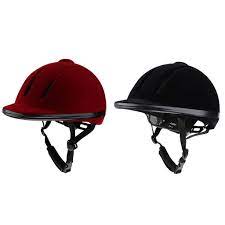 Equestrian Sports Breathable Velvet Horse Rider Helmet Men Women Performance Horse Riding Hat Safety Horse Riding Helmets Horse Riding Hats Horse Helmets