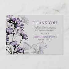 When you receive a sympathy card or gift from someone, it's common practice to acknowledge it with a thank you card. Watercolor Botanical Bereavement Thank You Card Zazzle Com Funeral Thank You Cards Funeral Thank You Notes Sympathy Thank You Cards