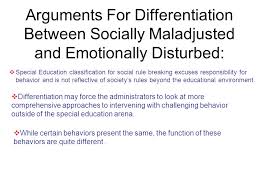 Differentiating Between Emotional Disturbance And Social