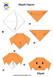 Origami Kopek Origami 3d Kartlari Boyama Sayfalari