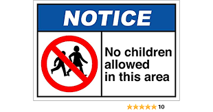 This seems to be a logical error, not a bug in the engine. No Children Allowed In This Area Notice Osha Ansi Aluminum Metal Sign 10 In X 7 In Amazon Com Industrial Scientific