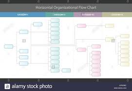 Horizontal Organizational Corporate Flow Chart Vector