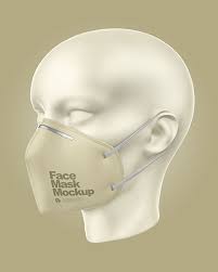 Download Face Mask With Nose Grip Mockup In Apparel Mockups On Yellow Images Object Mockups