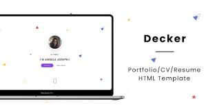 Resume / cv html template. Decker Portfolio Cv Resume Html Template By Beingeorge Themeforest