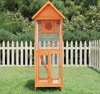 Amazon.com: loibinfen Wooden Outdoor Bird Aviary Parrot Cage ...