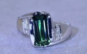 Check spelling or type a new query. Lot Art 3 54 Ct Green Tourmaline And Diamonds Designer Ring Size 17 No Reserve Price