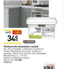 Finition mate, satinée et brillante. Offre Peinture De Renovation Cuisine Luxens Chez Weldom