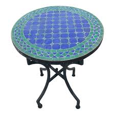 Moroccan Blue Green Mosaic Dining Table In 2020 Mosaic Tile Table Mosaic Table Top Designs Mosaic Table