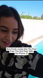 Sam Frank Phone Jump into Pool from 2nd Floor