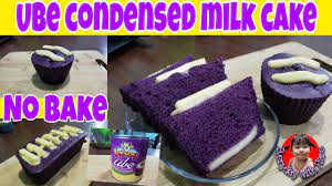 No Bake Ube Condensed Milk Cake Negosyo Recipe Youtube Condensed Milk Cake Milk Cake Cake