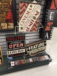 Hobby Lobby Has Some Great Theater Room Decor Use Your 40 Off Weekly Coupon When You Go Online Pull It Up On Theater Room Decor Media Room Decor Movie Room