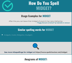 Maybe you would like to learn more about one of these? Correct Spelling For Midget Infographic Spellchecker Net