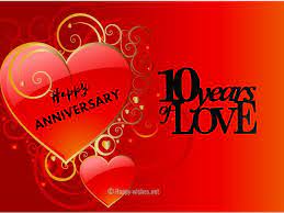 Download this premium vector about happy anniversary ten years celebration, and discover more than 14 million professional graphic resources on freepik. Celebrating 10 Years Of Love Happy Anniversary Lavanya Ramesh Anniversary Wishes Quotes Anniversary Wishes For Husband Wedding Anniversary Quotes