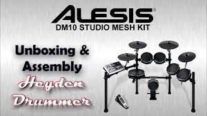 Alesis 14 triple zone cymbal ride crash dm10 w boom cymbal arm clamp & wires. Alesis Dm10 Studio Mesh Kit Unboxing And Assembly Time Lapse 2015 Youtube