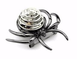 Bug Bite Black And Blue Ring Steampunk Spider Brooch Tarantula Brooch Clockworks Spider Pin Crystal Brooch Spider Jewelry Brooch