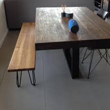 Industrial, x shape, in stock. Hairpin Bench Indoor The Streets Furniture