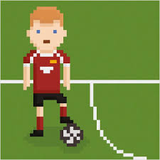 Footballeur Sur Le Terrain En Pixel Art Pixel Art Dessins Disney Pixel Art Gratuit