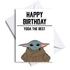 Baby Yoda Happy Birthday Card Yoda The Best Yoda Card Etsy In 2021 Yoda Card Yoda Happy Birthday Dad Birthday Card