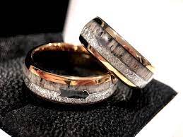 Wedding Bands Rose Gold Antler Ring Meteorite Ring Mens Etsy Engagement Rings For Men Rings For Men Mens Gold Wedding Band