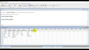 cause and effect pareto chart minitab