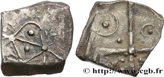 ˈpɛntəgɒn n → pentagone m. Gallia South Western Gaul Cadurci Area Of Cahors Drachme Au Pentagone Lobe Bga 620492 Celtic Coins
