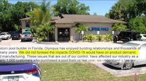 John vanburen in tampa said that he first hired olympus pools nine months ago. Subcontractors Complain Olympus Pools Is Delaying Payments One Owed 73k Youtube