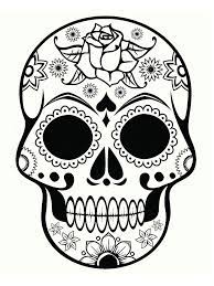 Dessin tete de mort banque d'images. Coloriage Tete De Mort Mexicaine 20 Dessins A Imprimer Skull Template Skull Coloring Pages Halloween Coloring Pages