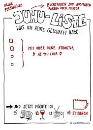Juhu Liste Was Ich Heute Alles Geschafft Habe Mit Anmerkungen Zum Ausfullen Zeichnung Und Foto Janne Klopper Flipcharts Lettering Flipchart Gestalten
