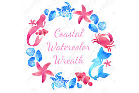 Polish your personal project or design with these ocean transparent png images, make it even more personalized and more attractive. Seashell Wreath Png Watercolor Mermaid Wreath Frame 685583 Sublimation Design Bundles