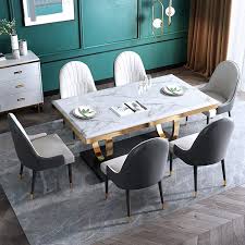 How much space is needed for a dining table and chairs? Hot Sale New Luxury Dining Room Furniture Dining Tables Dining Room Sets 6 Dining Chairs Marble Dining Table Set Modern Buy Dining Table Marble Top Dinning Set With 6 Chairs Dining Table Dining Chair Room