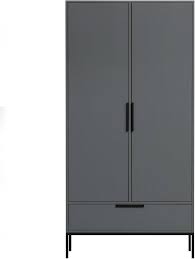 WOOOD Adam Cabinet, Steel Grey, Width: 100 cm, Depth: 53 cm, Height: 180 cm  : Amazon.de: Home & Kitchen