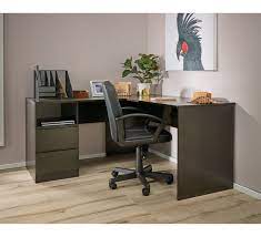 Black, corner desks desks & computer tables : Como Corner Desk In Black Brown Fantastic Furniture