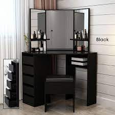 We did not find results for: Black Corner Dressing Table With Stool Mirror Drawers Makeup Dresser Luxury Wish