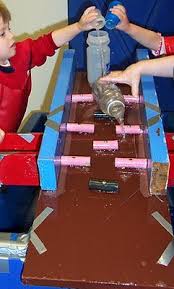 water ramp watertafel water zand