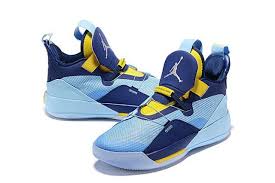 Mens Air Jordan 33 Xxxiii Future Of Flight Light Blue Navy Blue Yellow Boys Basketball Shoes Sneakers Men Fashion Sneakers Fashion Air Jordan Shoes
