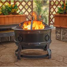Walmart portable propane fire pits, with description: Ebern Designs Trollinger Steel Wood Burning Fire Pit Wood Burning Fire Pit Wood Fire Pit Fire Pit Table