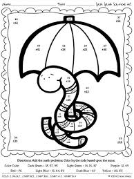 Spring Splish Splash Solutions Regrouping Math Color By The Code Puzzles Math Math Printables Math Coloring