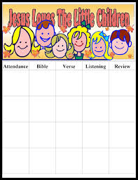 Free Sunday School Attendance Chart Ideas Attendance