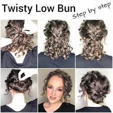 But i have to say that for curly hair, updos hairstyles might be breathtaking and perfectly suitable for important days and formal events as well. Curly Twisty Low Bun Naturally Curly Hair Updo Hair Updos Tutorials Easy Hair Updos